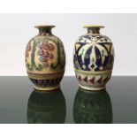 Ancient pair of majolica vases, Morocco, 20th century