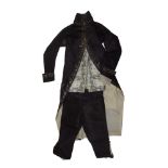 Full dress consisting of tailcoat, underskirt and trousers, XVIII century