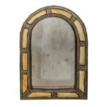 Bezel mirror in gilded brass, 20th century