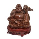 Buddha with lotus flower in starry aventurine