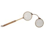 Lorgnette in golden metal, Early 20th Century