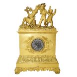 French clock in golden metal, Mid 19th century