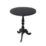 Small table in black ebonized wood, nineteenth century