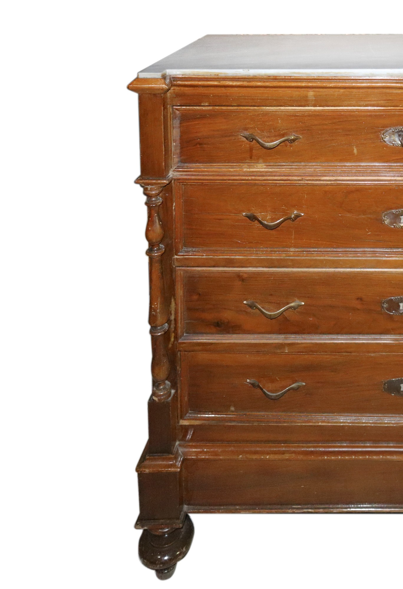 Chest of drawers in mahogany wood, Sicily, late 19th century - Image 3 of 4