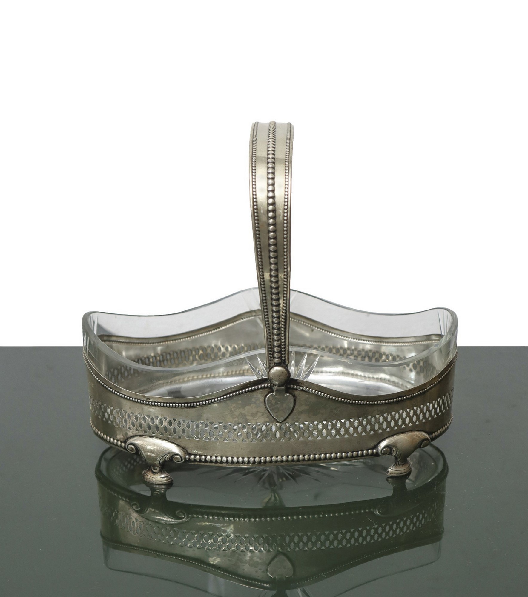 Sweets holder in silver, Decò, 1930s