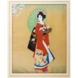 Geisha in traditional dress, Early 20th Century