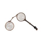 Lorgnette for woman in burnished metal, Early 20th Century