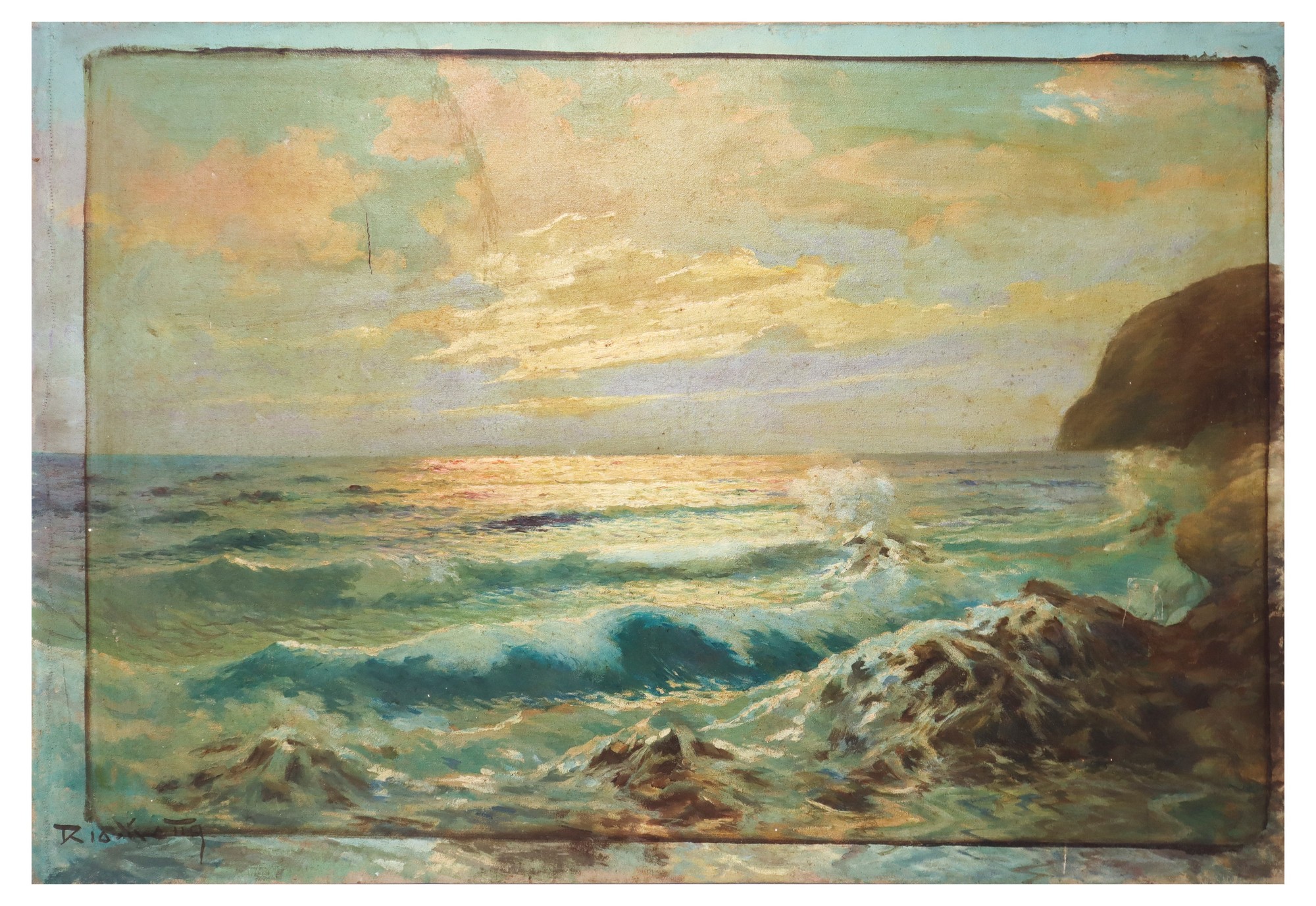 Rio Motta (Acireale) - Marine landscape, XX Century