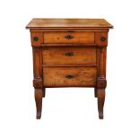 Direttorio walnut wood bedside table, Sicily late eighteenth century