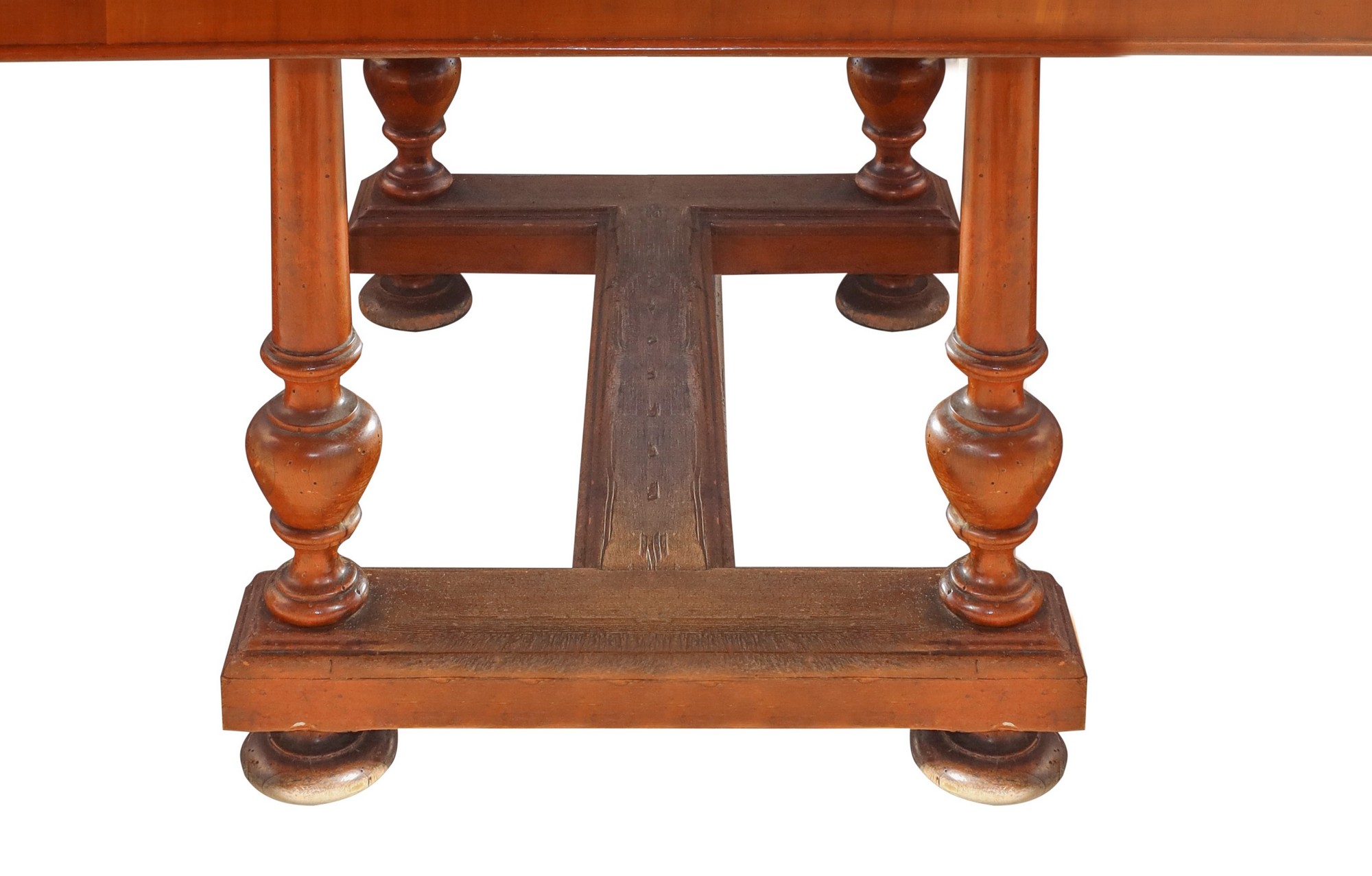 Extendable dining table in mahogany wood with 6 chairs, nineteenth century - Image 3 of 4