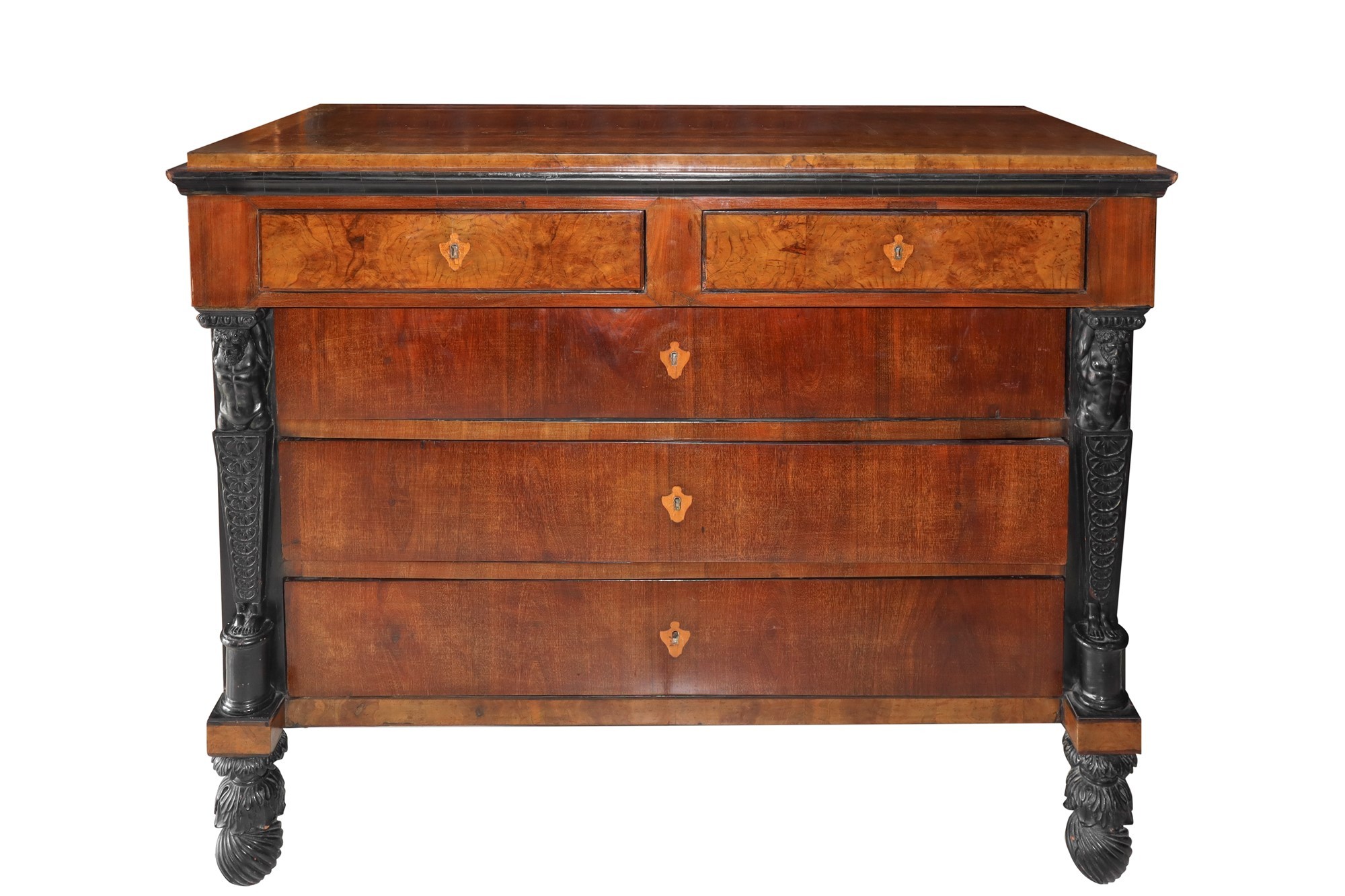 Empire chest of drawers in walnut wood, Early 19th century - Image 8 of 8