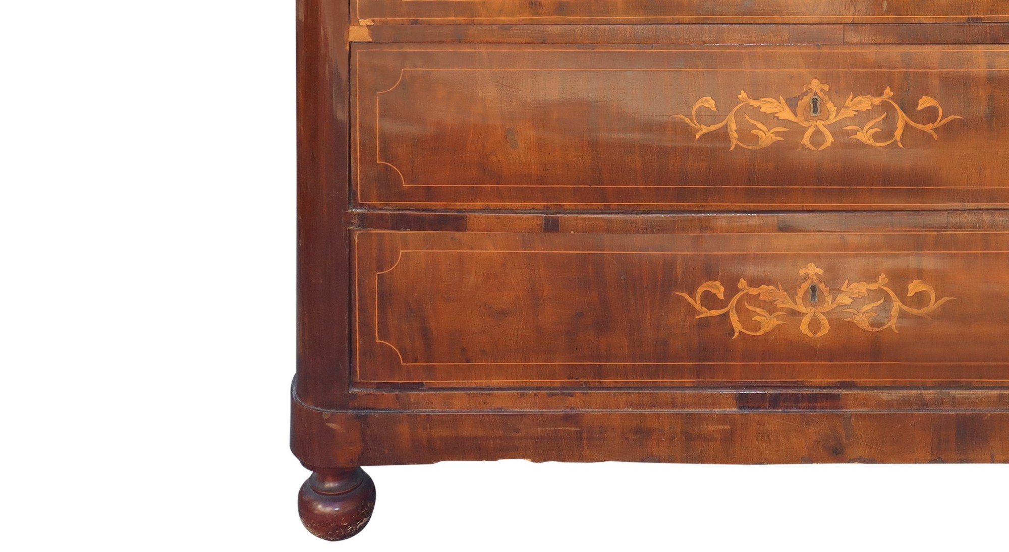 Charles X mahogany chest of drawers, Sicily, 19th century - Image 3 of 6