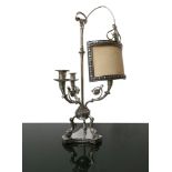 3 lights silver chandelier, France, late 19th century
