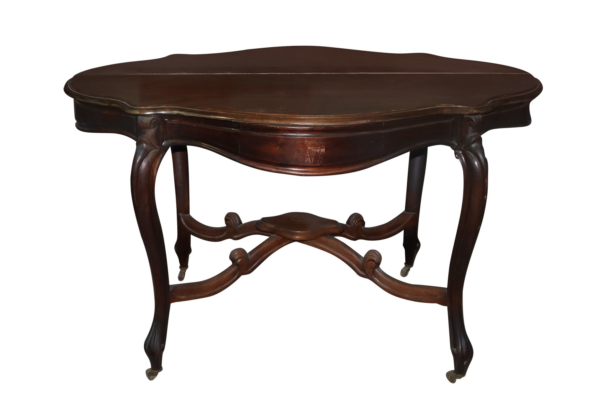 Biscuit table in mahogany wood, nineteenth century