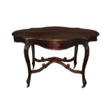 Biscuit table in mahogany wood, nineteenth century