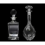 2 crystal bottles, 20th century