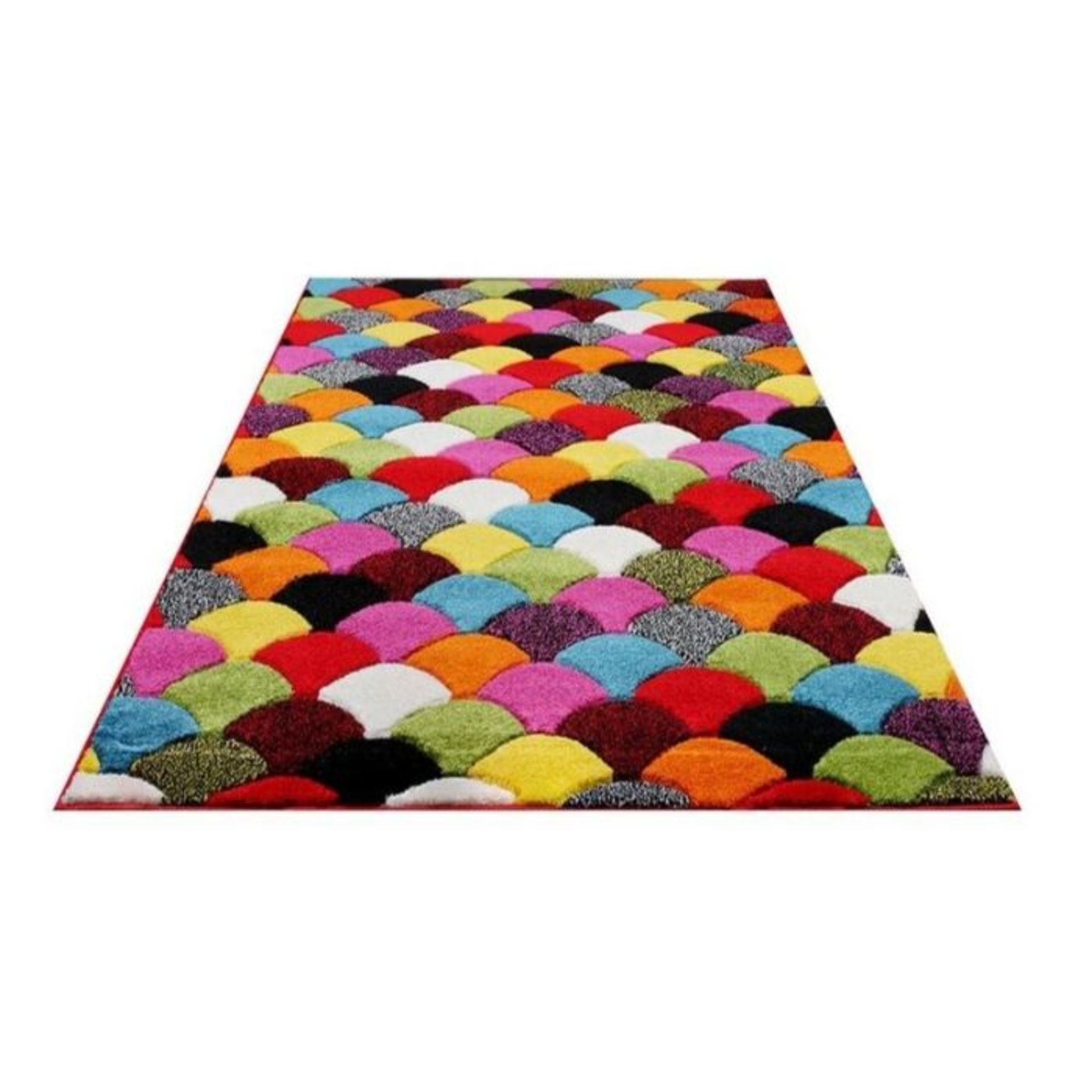 Latitude Run, Senita Looped Black/Red/Pink Rug - RRP £37.99 (RGVS1007 - HL10 - 1/30)