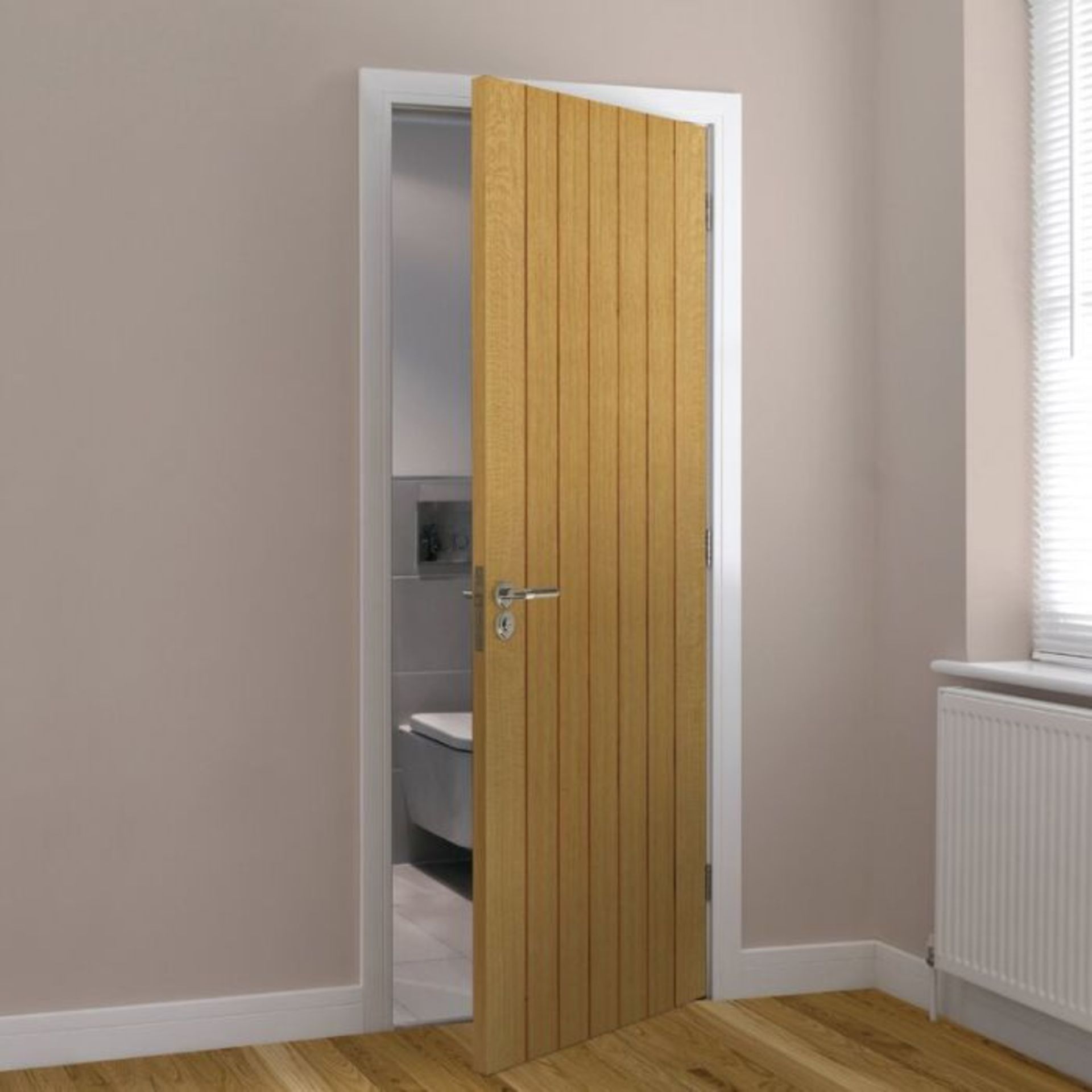 JB Kind Doors,Cherwell Solid Oak Panelled Slab Fire Door RRP -£340.36(20441/11 -JBKI1211)