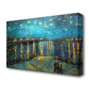 East Urban Home, Starry Night Over The Rhone by Vincent Van Gogh - Wrapped Canvas Painting (35.6