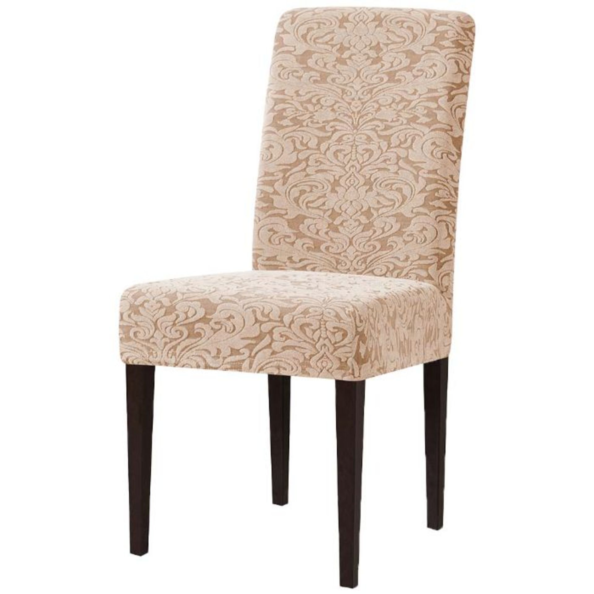 Set of 4 Graham Damask Jacquard Dining Chair Slipcovers