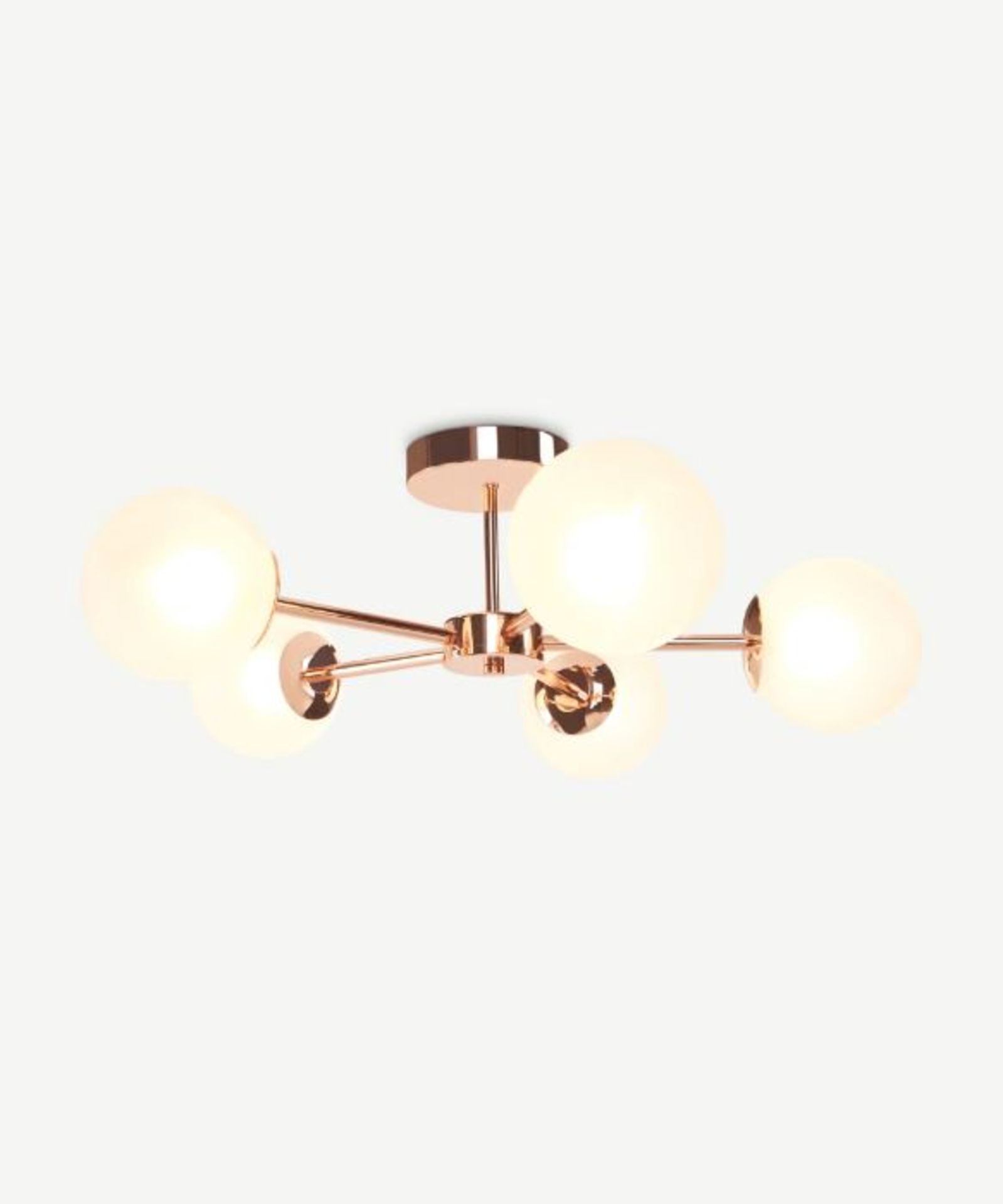 |1x Made.com | Globe Large Flush Pendant, Copper & Frosted Glass| RRP £99 | CLPGLO004ZCO - UK|