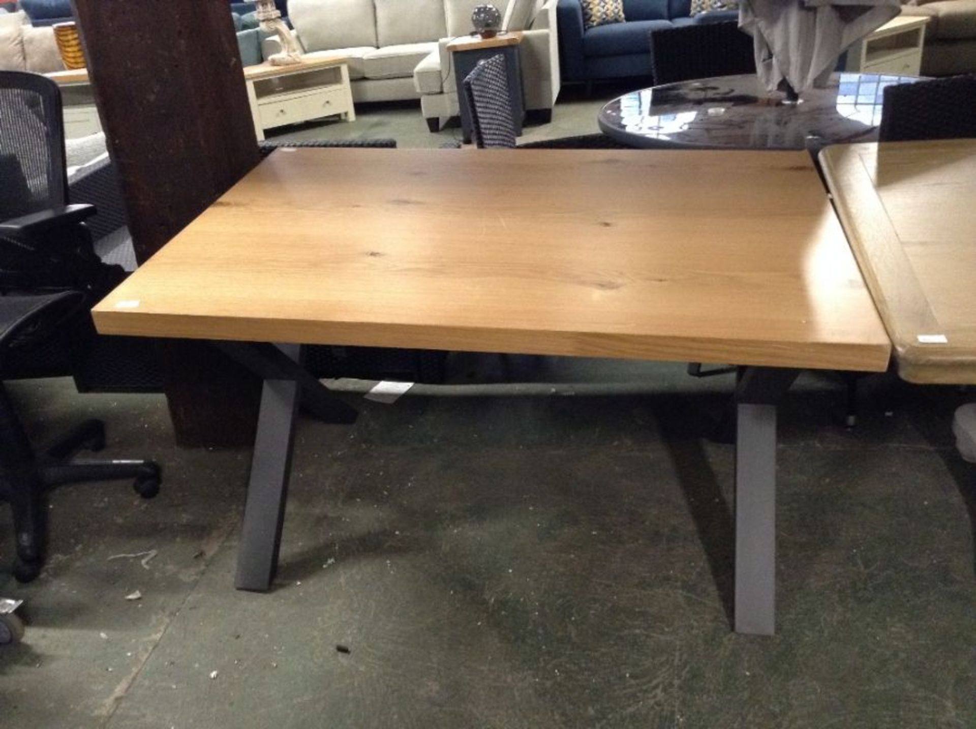 Urban Industrial Oak 1.3m Dining Table (H/144 -IE-