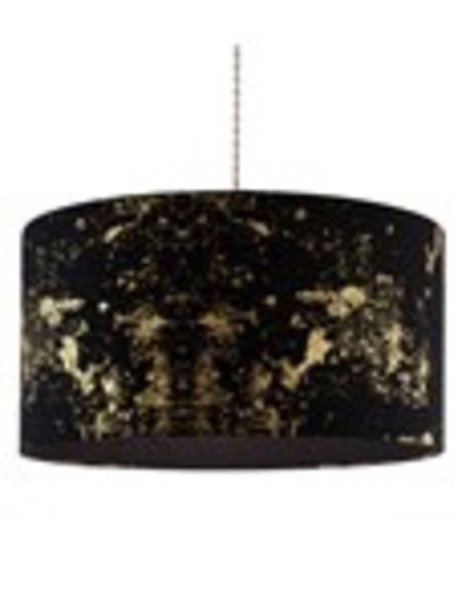 45cm Cotton Drum Pendant Shade (BLACK & GOLD) (VLJ10050)