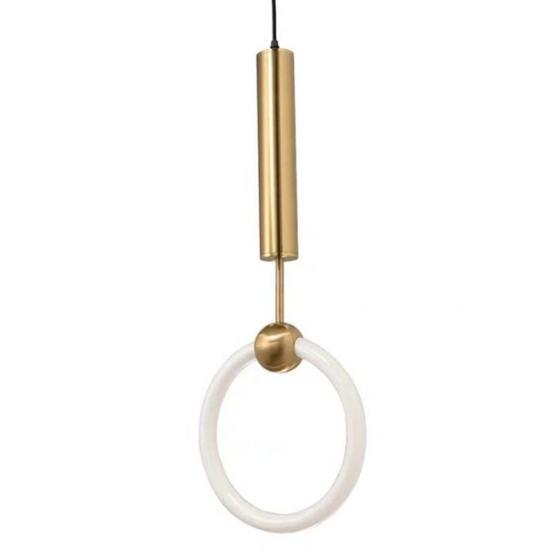 George Oliver, Cornwall 1 - Light Single Globe LED Pendant (GOLD FINISH) - RRP £84.99 (NO ID -