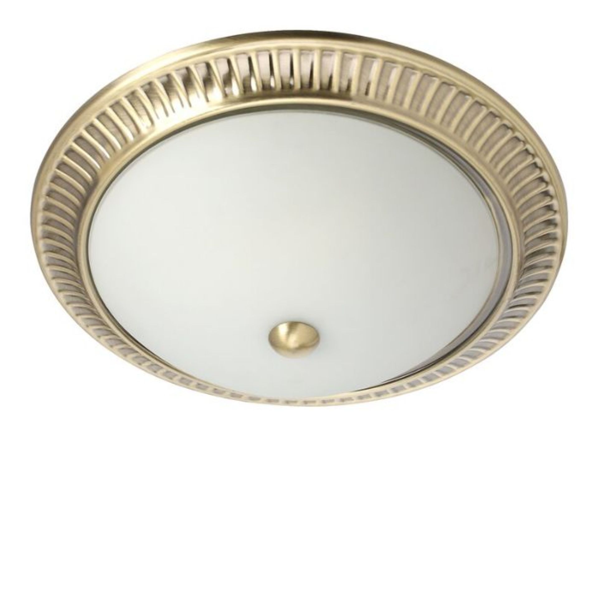 Three Posts, Barron 2-Light 32cm Flush Mount (ANTIQUE BRASS FINISH) - RRP £39.99 (DSUK3040 - 24658/