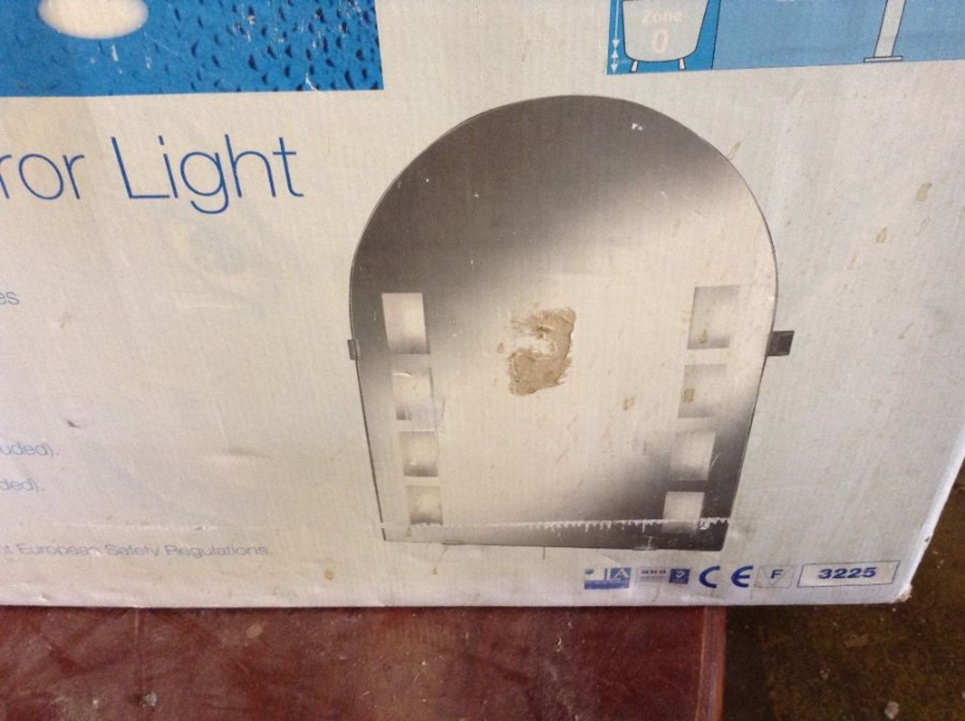 NEW BOXED SEARCHLIGHT BATHROOM MIRROR WITH LIGHT (