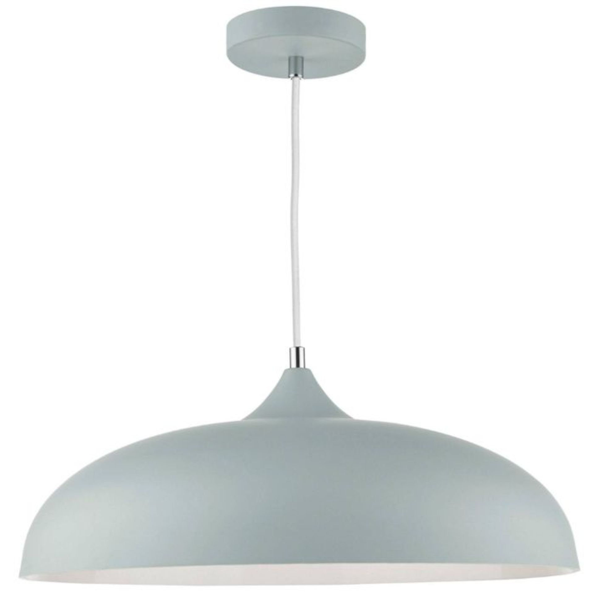 Dar Lighting Kaelan 1-Light Dome Pendant Soft Matt Grey - RRP £55.99 (WSBS1046 - 13659/18)