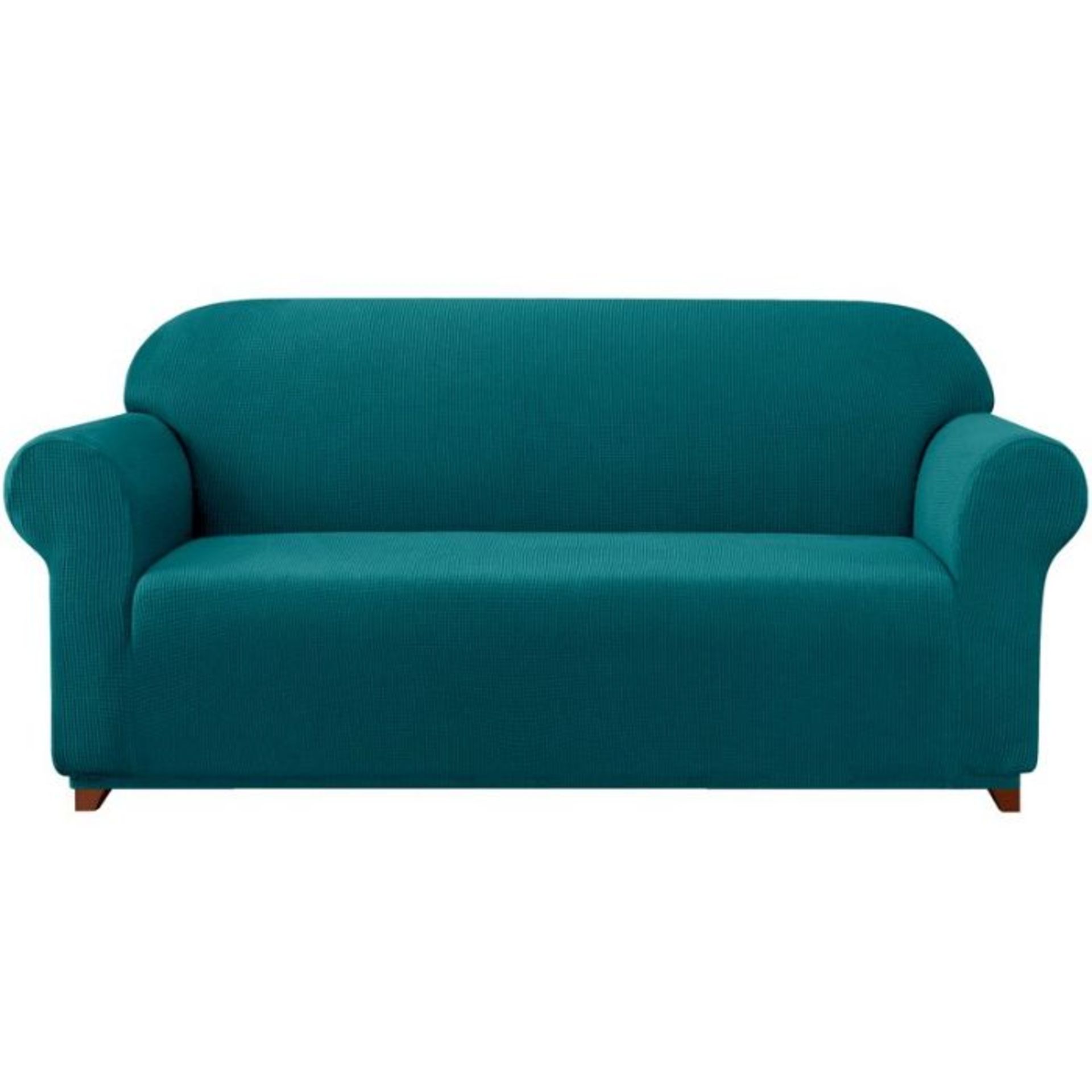 Rosalind Wheeler, Jacquard High Stretch Box Cushion Sofa Slipcover Teal - RRP £59.99 (