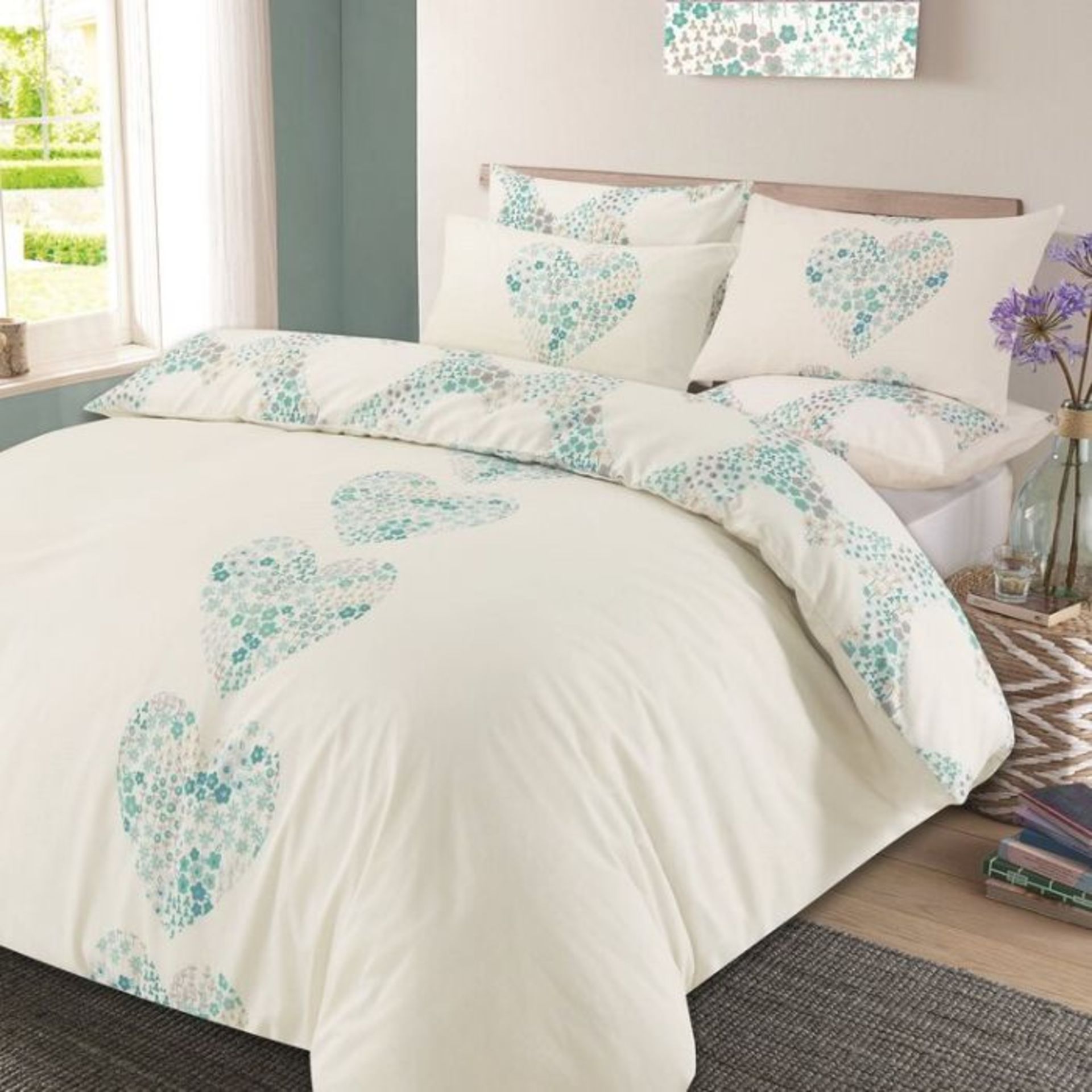 House of Hampton, Diego Duvet Cover Set (CREAM) (DOUBLE) - RRP £17.36 (KEY1174 - 25832/135)