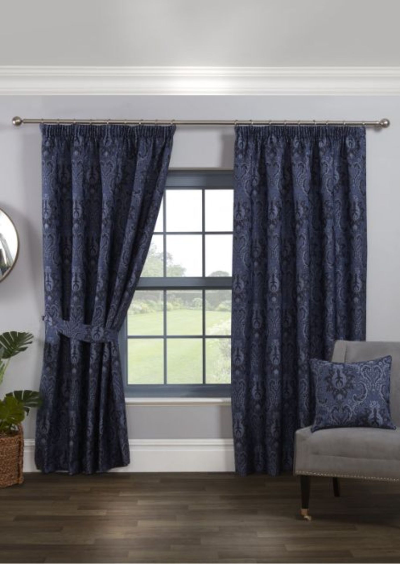 Marlow Home Co., Cadnite Sheer Room Darkening Thermal Curtains (NAVY) (117cm W x 137cm D) - RRP £