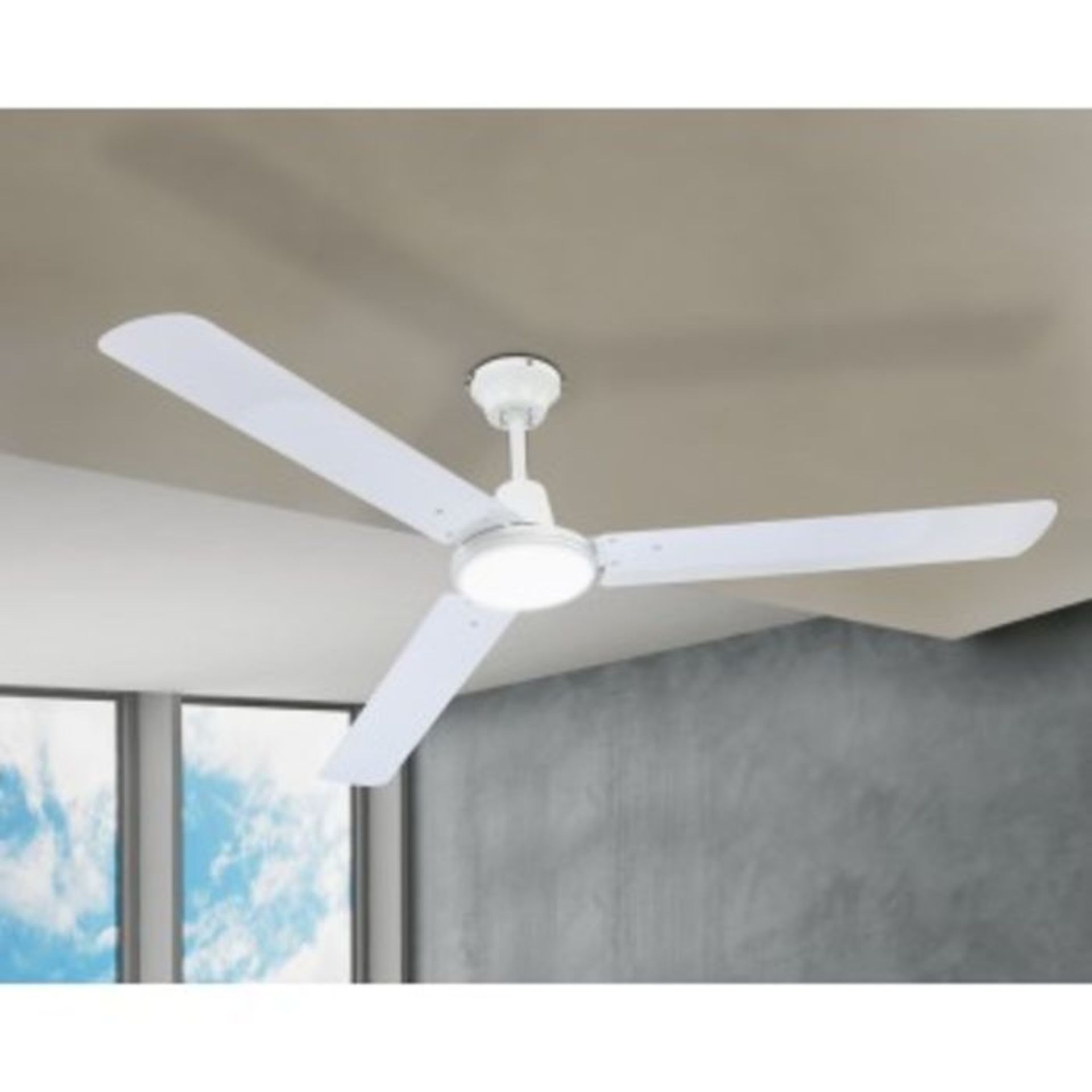 Globo Lighting, 142cm Ferro 3 Blade White Ceiling Fan - RRP £133.99