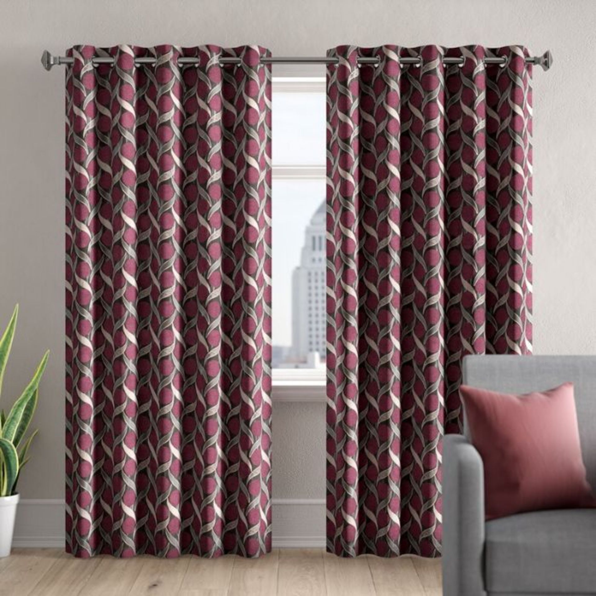 17 Stories, Eyelet Room Darkening Thermal Curtains Spice (168cm W x 183cm D) - RRP £47.99 (