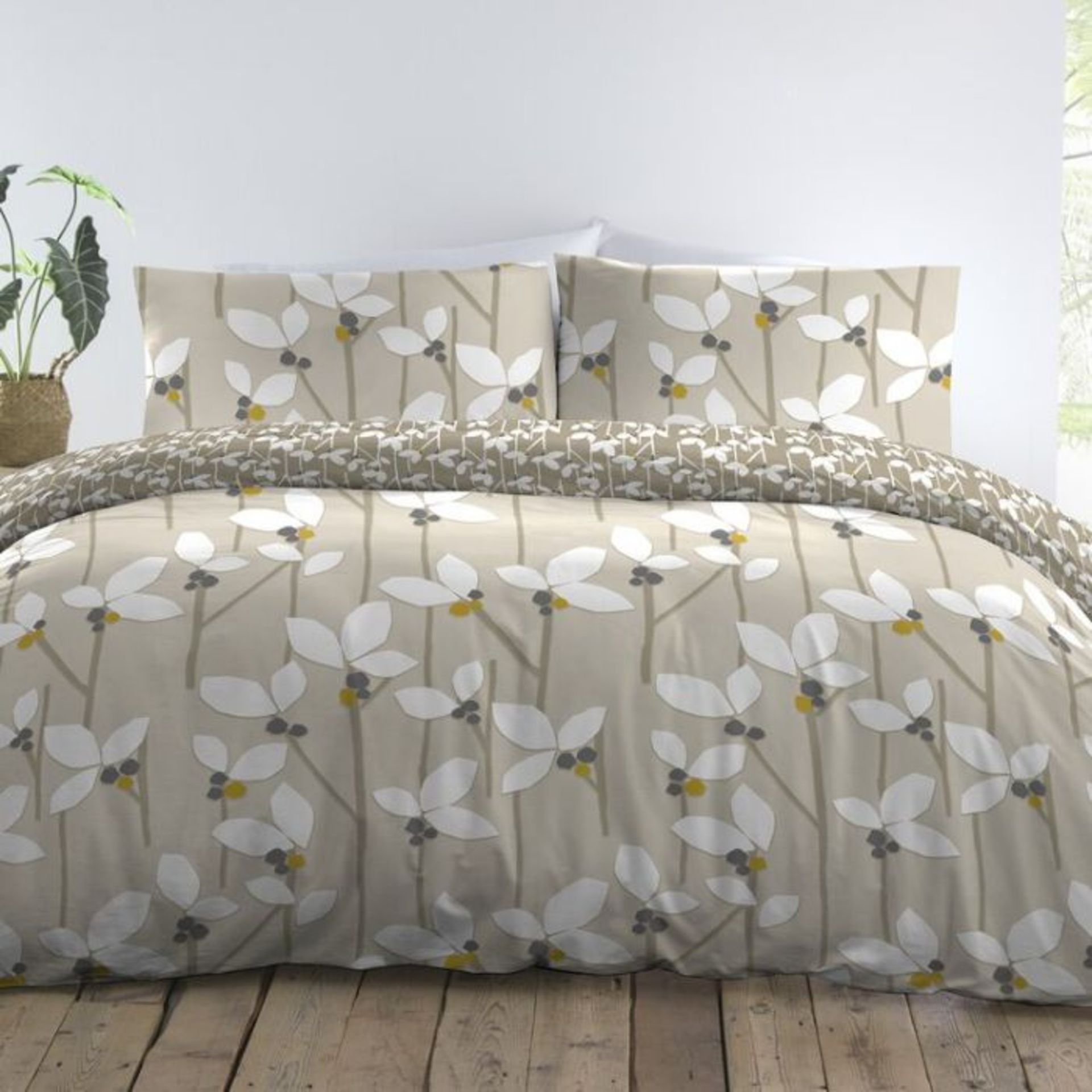 August Grove, Cris Duvet Cover Set (NATURAL) (KINGSIZE) - RRP £19.99 (U003210405 - 25832/145)