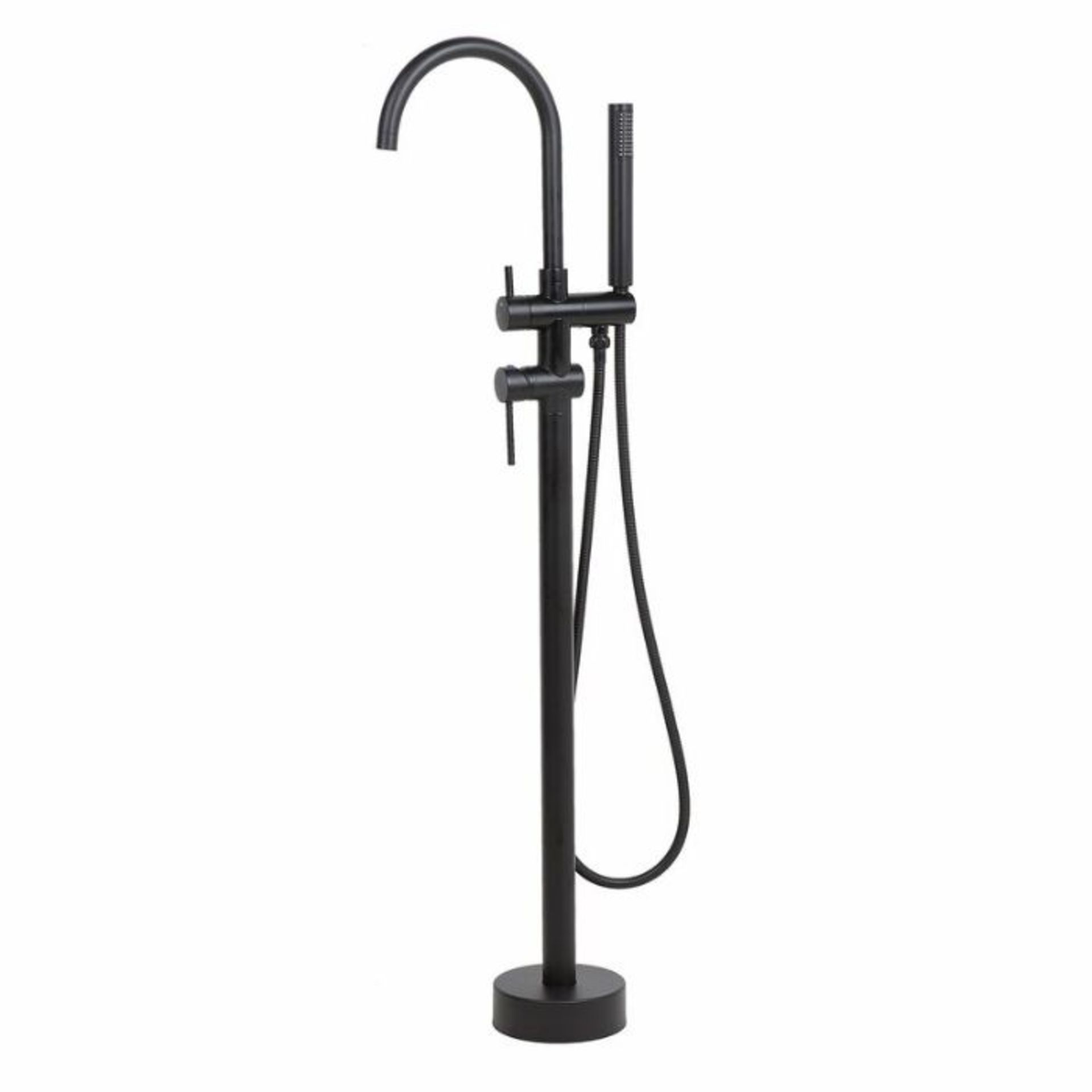 Symple Stuff,Tugela Freestanding Bath Shower Mixer RRP -£234.96 (25409/4 -AAJD3848)(BLACK)