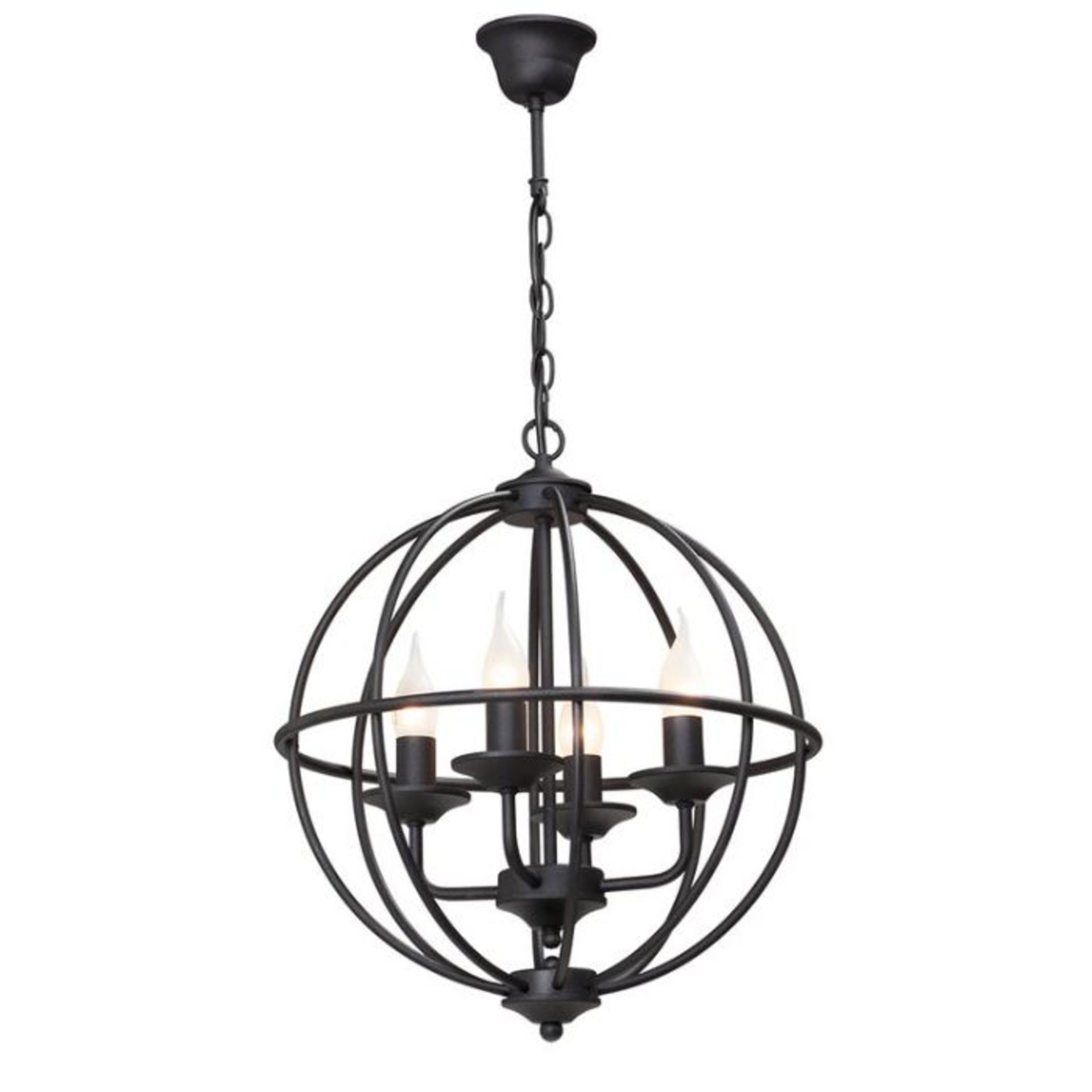 Brambly Cottage, Huang 4-Light Candle Style Chandelier (BLACK) - RRP £127.99 (VLCE1602 - 25878/34)