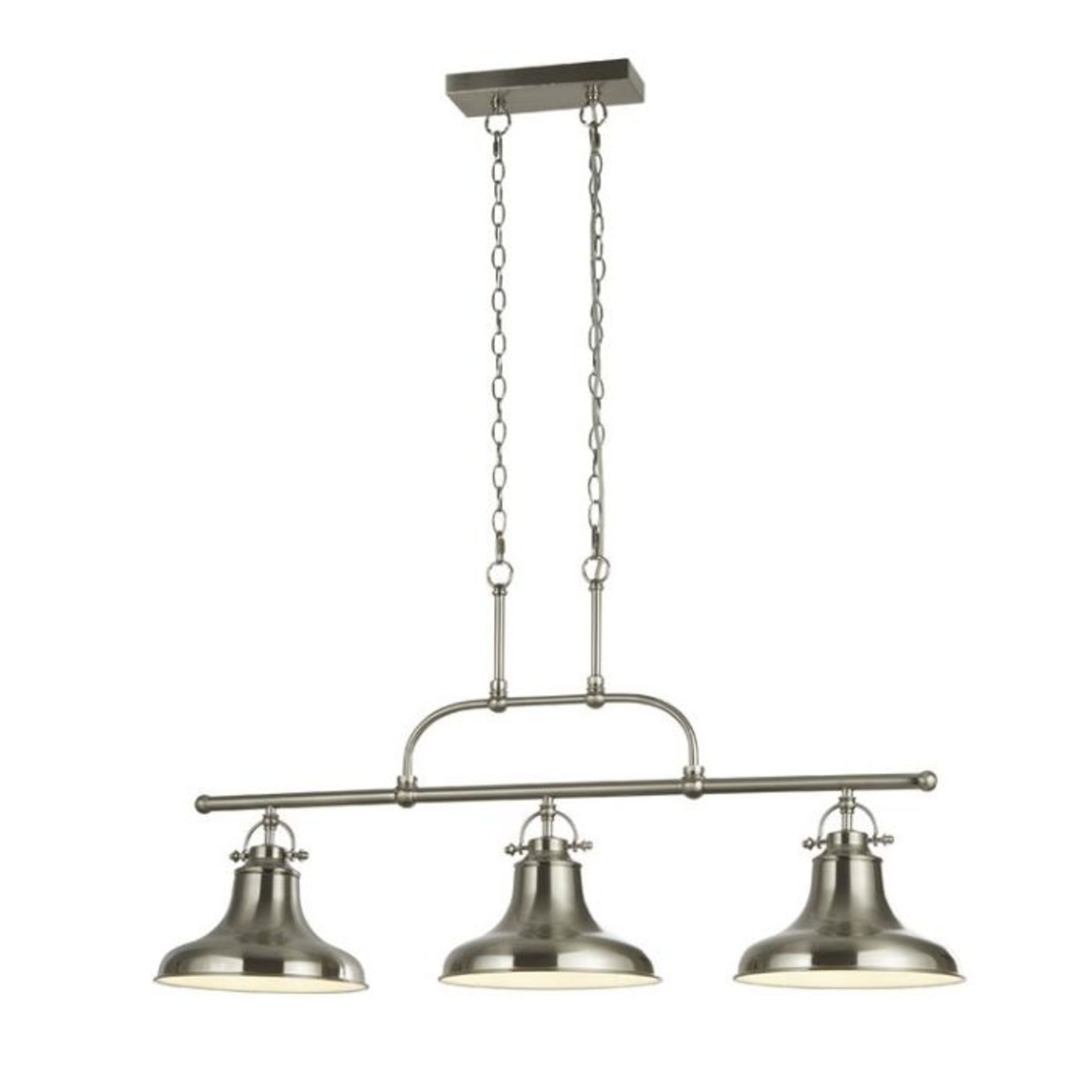 Beachcrest Home, Neveah 3-Light Kitchen Pendant (SATIN SILVER) - RRP £214.99 (SRL10269 - 25878/9)