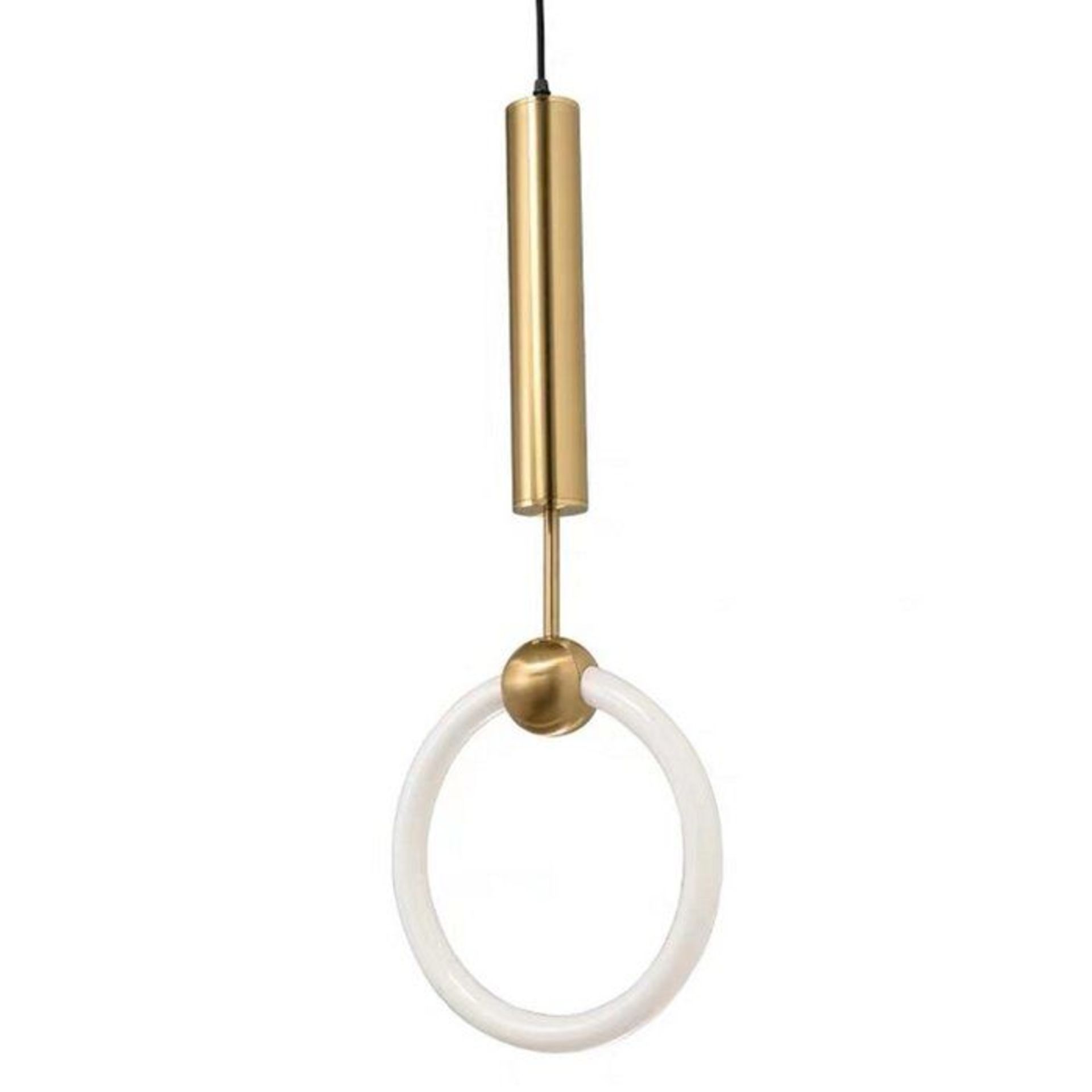 George Oliver, Cornwall 1 - Light Single Globe LED Pendant (GOLD FINISH) - RRP £84.99 (NO ID -