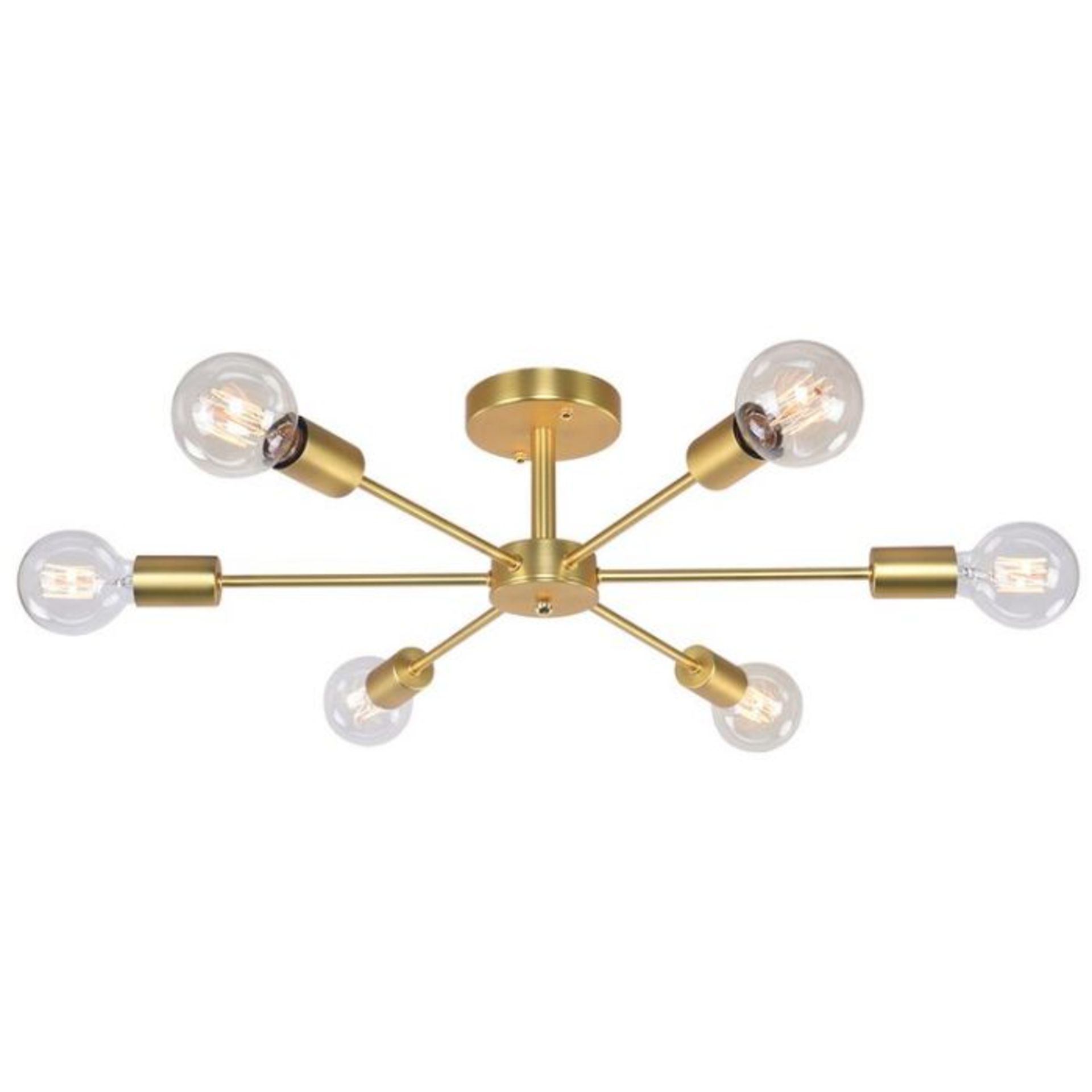 Borough Wharf, Monserrat 6 - Light 60cm Semi Flush Mount (GOLD) (BULBS NOT INCLUDED) - RRP £68.99 (