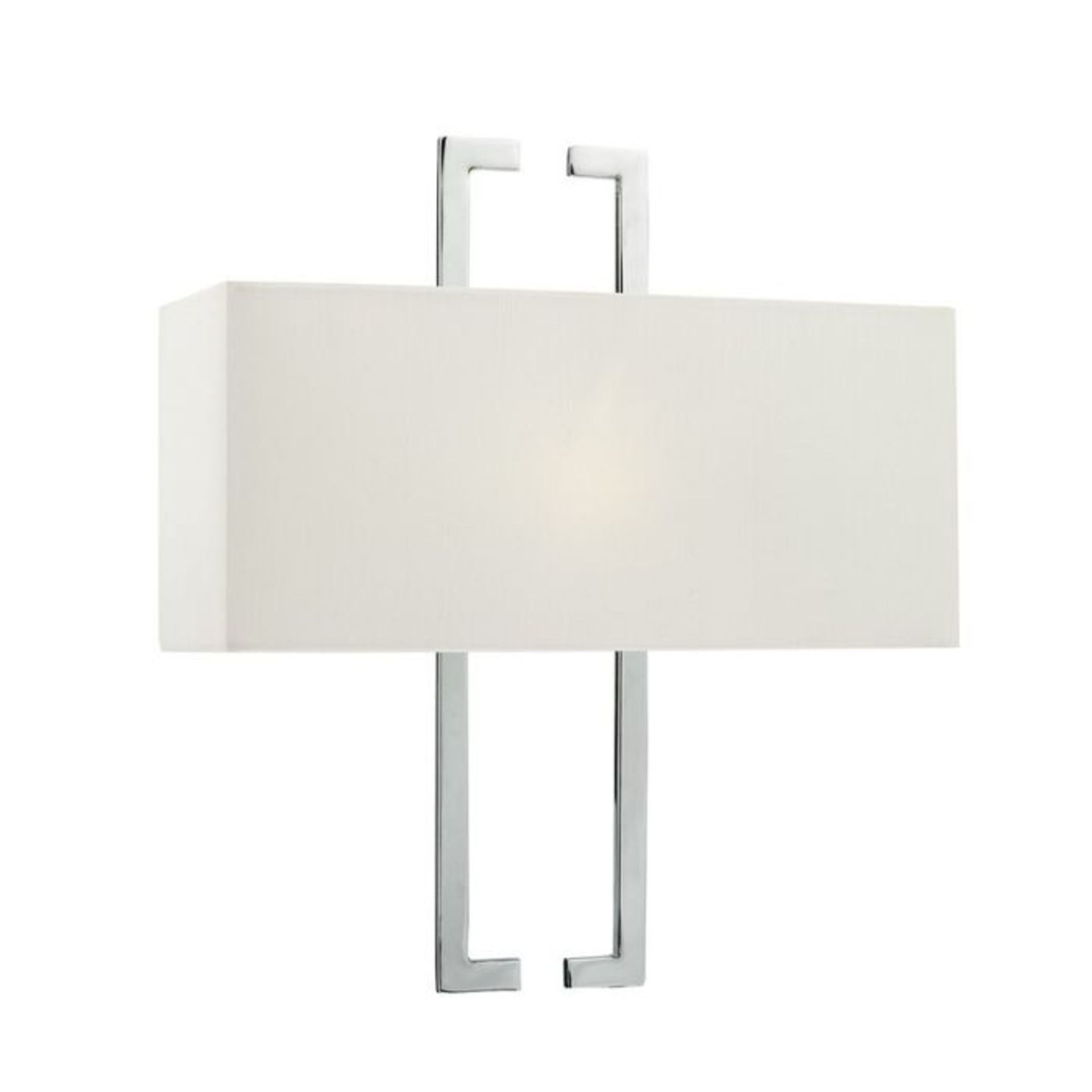 Ivy Bronx, Nile Wall Light (POLISHED CHROME & IVORY SHADE) RRP - £63.99 (25868/33 -DLI7438)