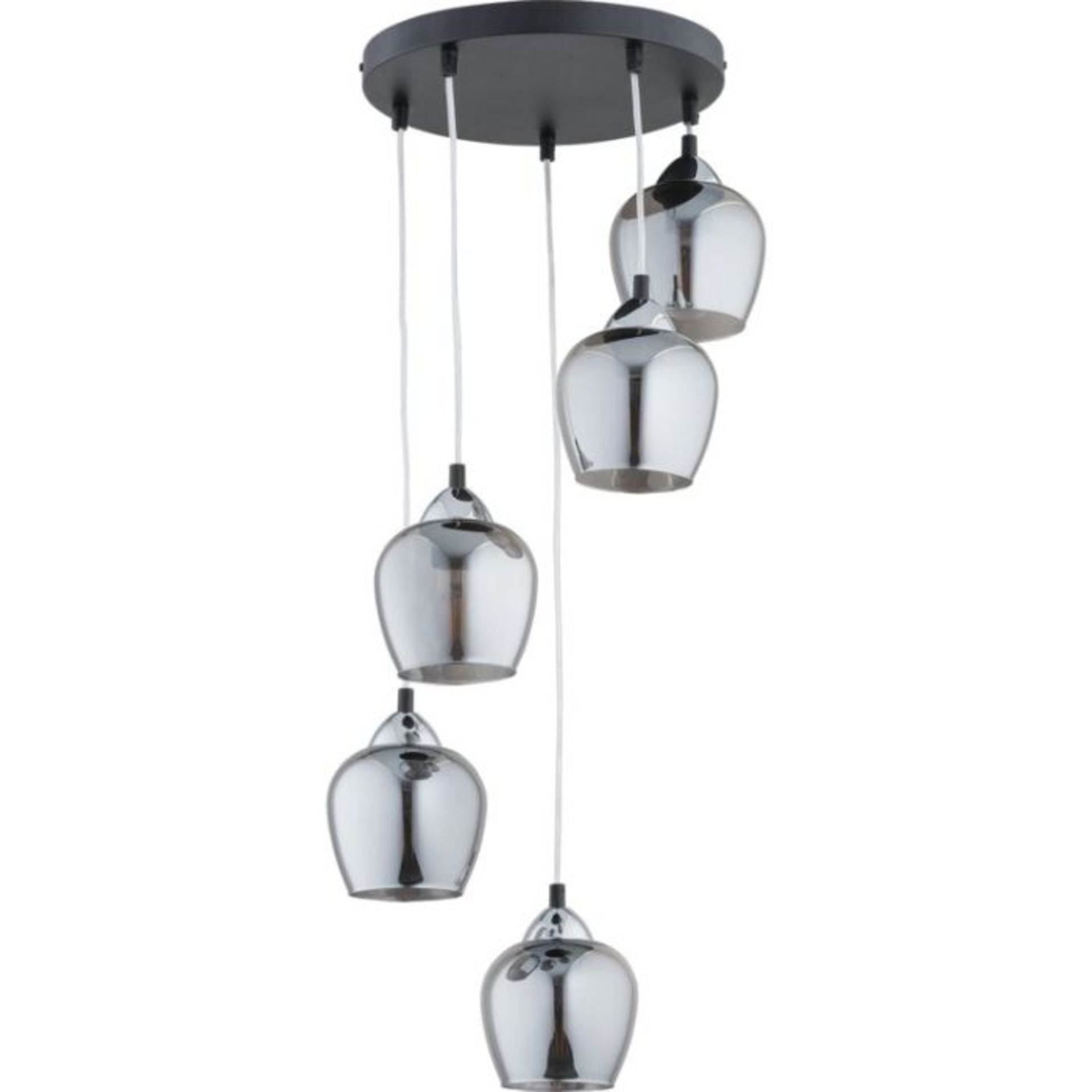 Corrigan Studio, Dias 5 - Light Drum Pendant (CHROME & GRAPHITE) - RRP £122.99 (LMIR1031 - 26151/