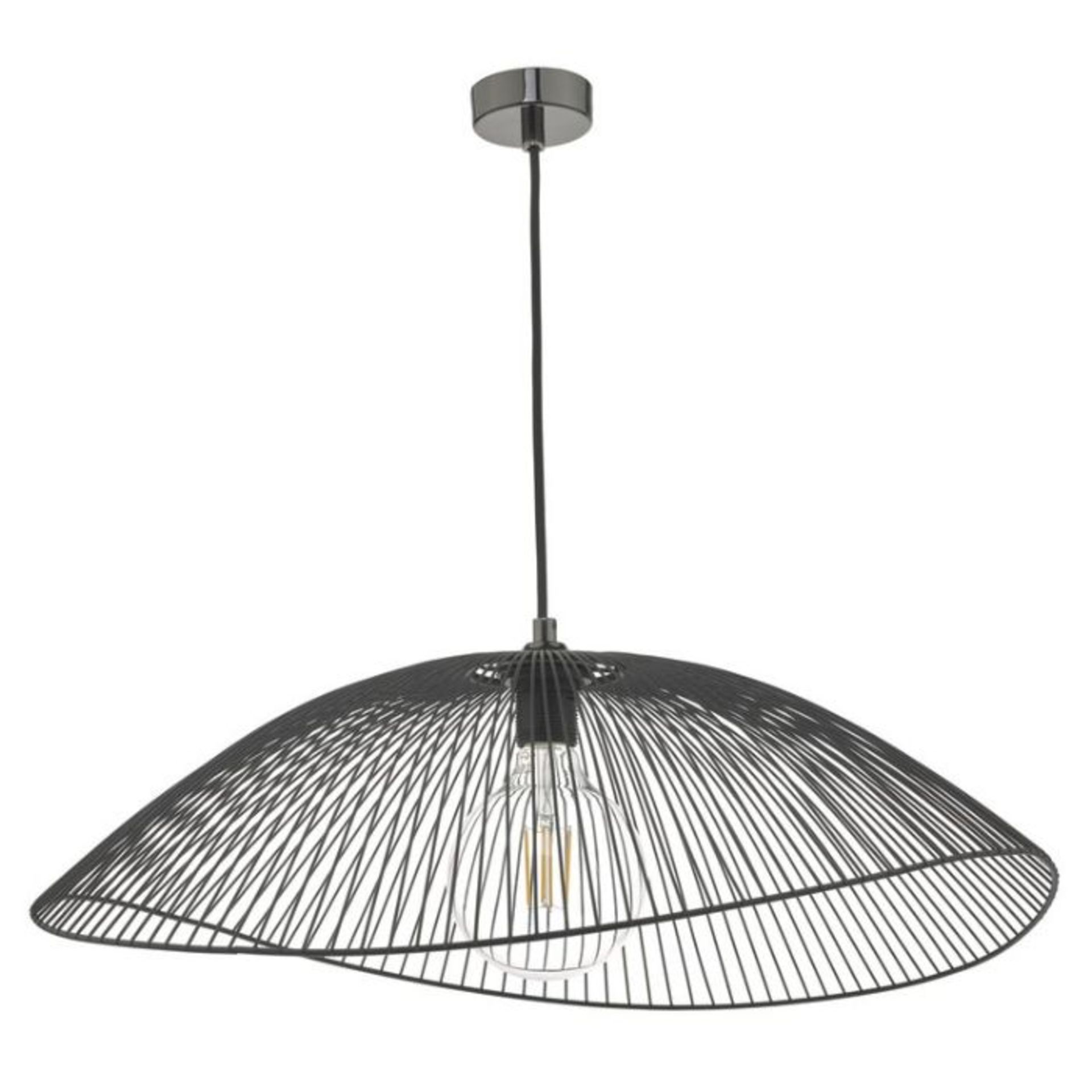 Bloomsbury Market, Set of 2 Onza 45cm Metal Bowl Pendant Shade (MATT BLACK) - RRP £114.99 (