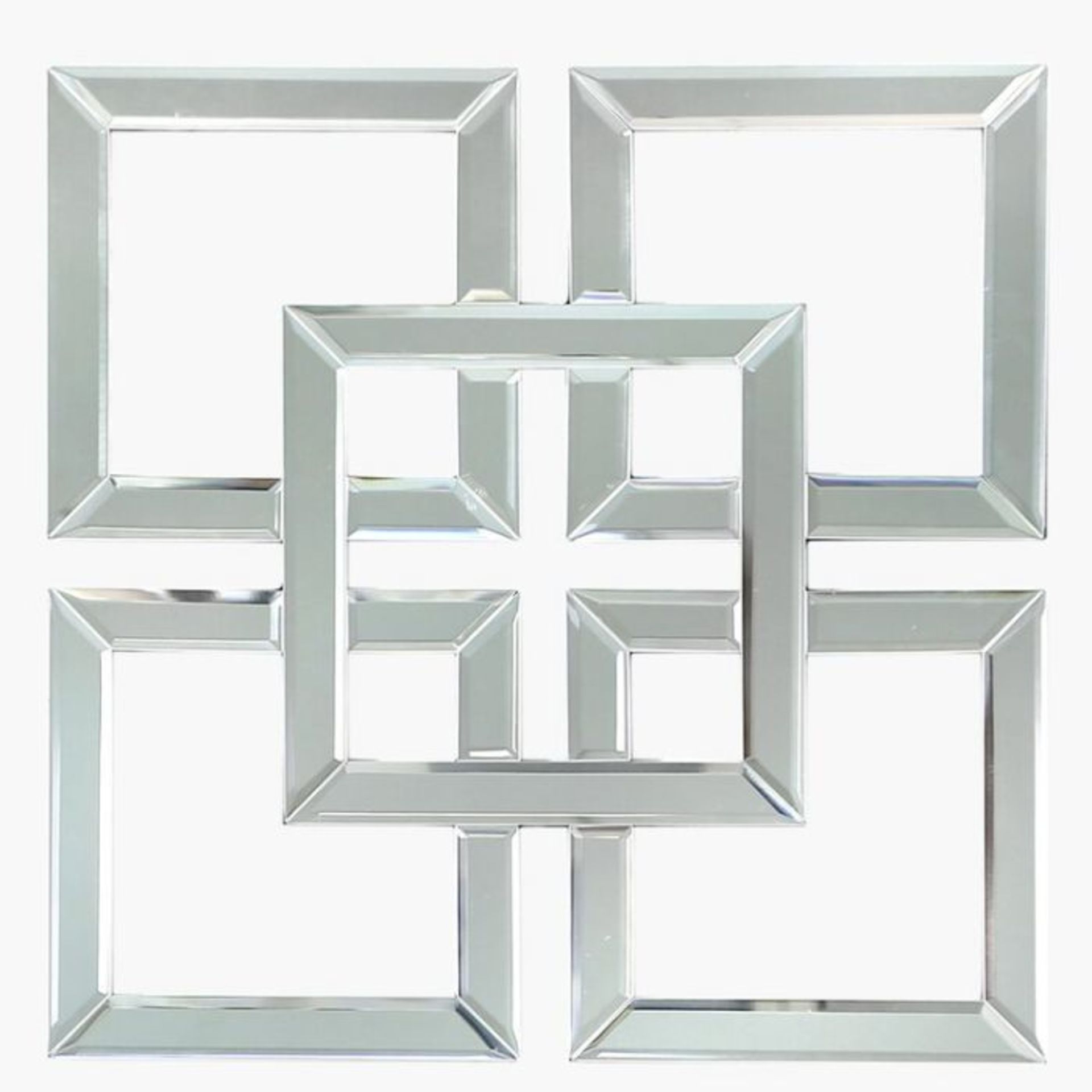 World Menagerie, Geometric Wall Décor (SILVER MIRRORED) (40cm H x 40cm W) - RRP £35.99 (CMHM9352 -