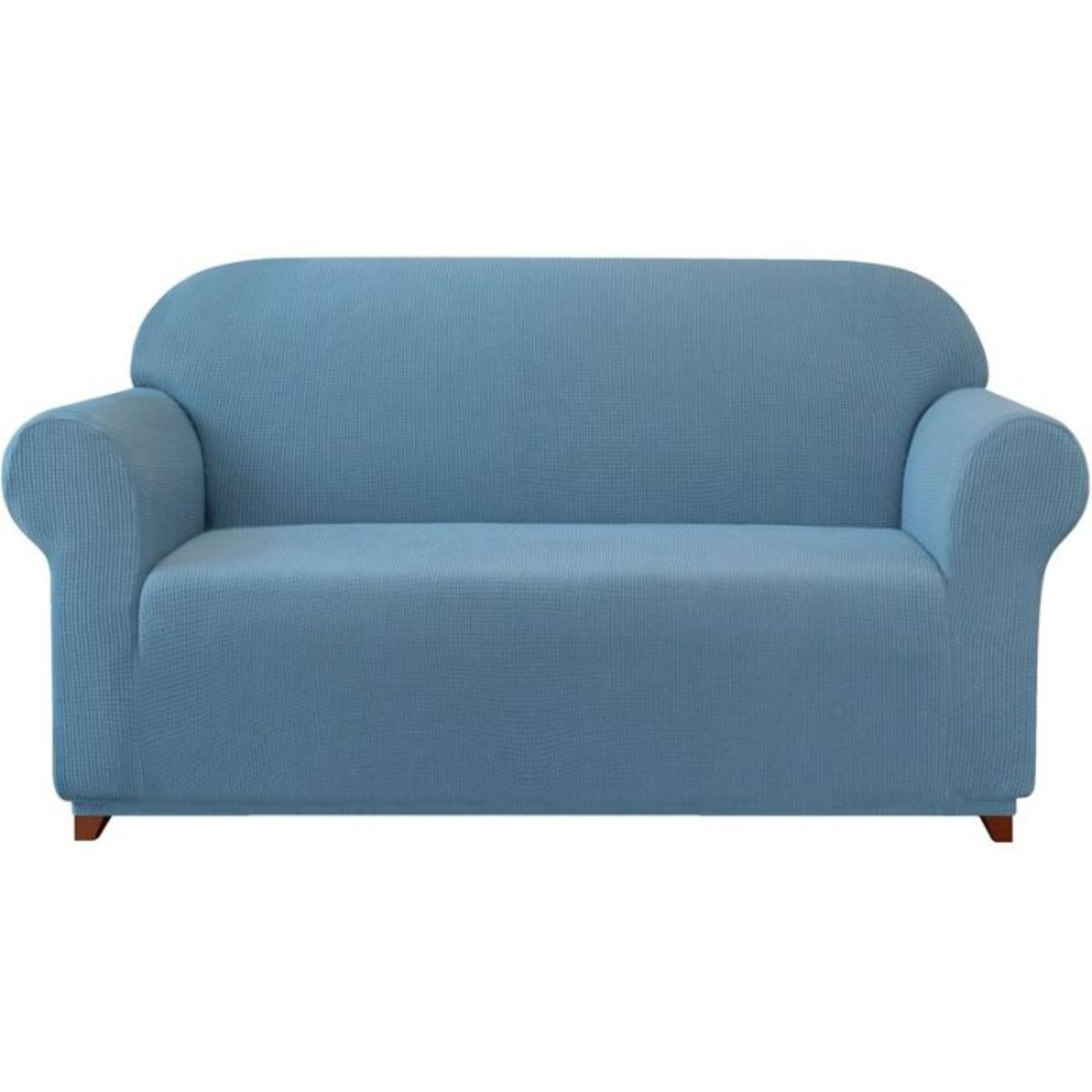 Jacquard Box Cushion Loveseat Slipcover (BLUE) - RRP £63.99 (H16053 - 1/25)