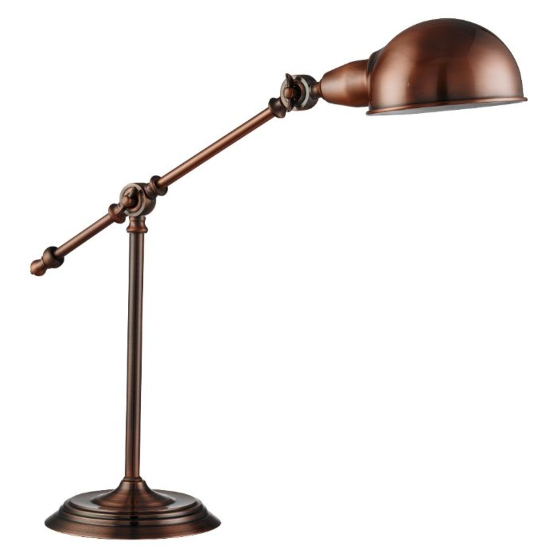 BRAND NEW TABLE LAMP WITH ANTIQUE COPPER FINISH. 35CM HIGH. - Antique copper finish table lamp.