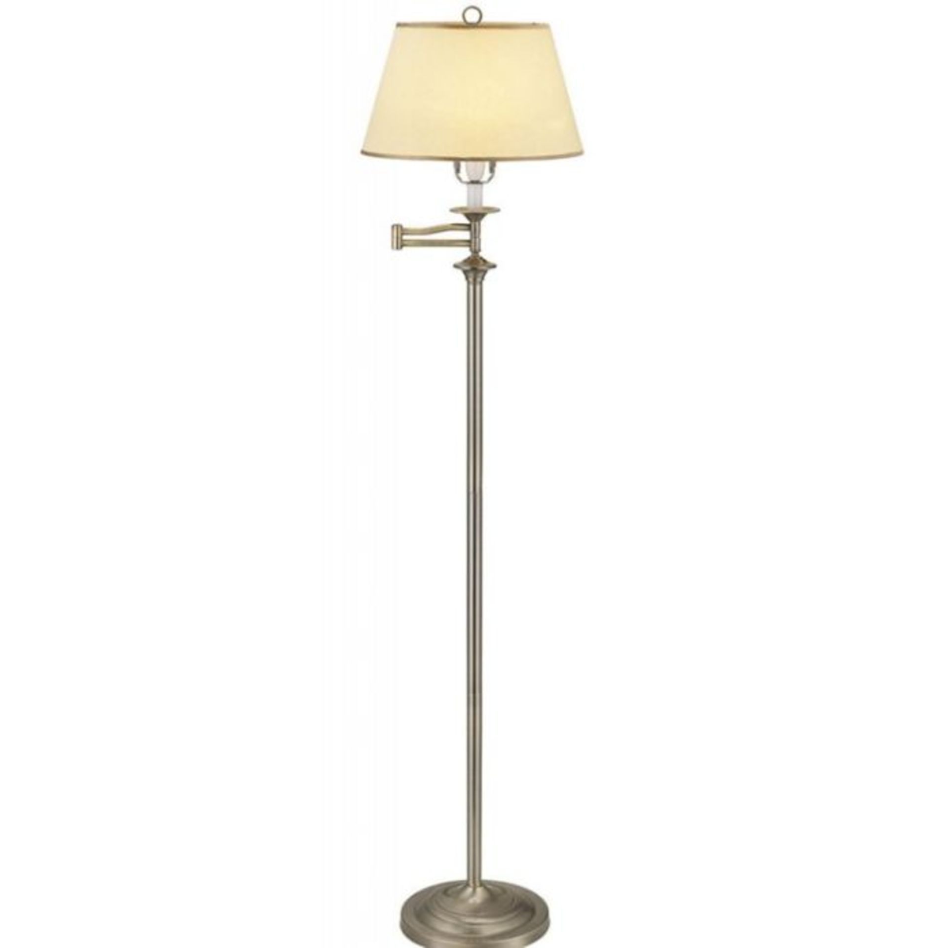 Marlow Home Co., Candlewood 155cm Floor Lamp (ANTIQUE BRASS BASE & CREAM SHADE) - RRP £77.99 (