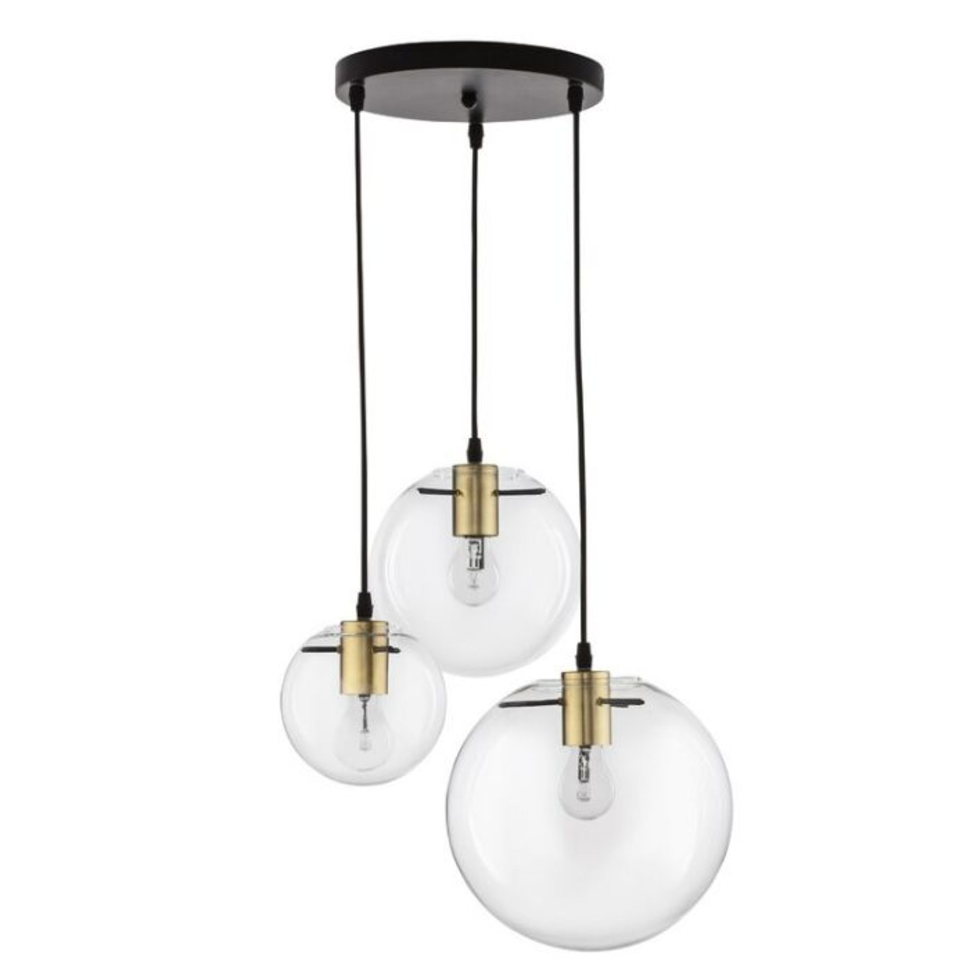 Highland Dunes, Fudge 3-Light Cluster Globe Pendant (GLASS) - RRP £175.99 (NUCE1409 - 26216/1)